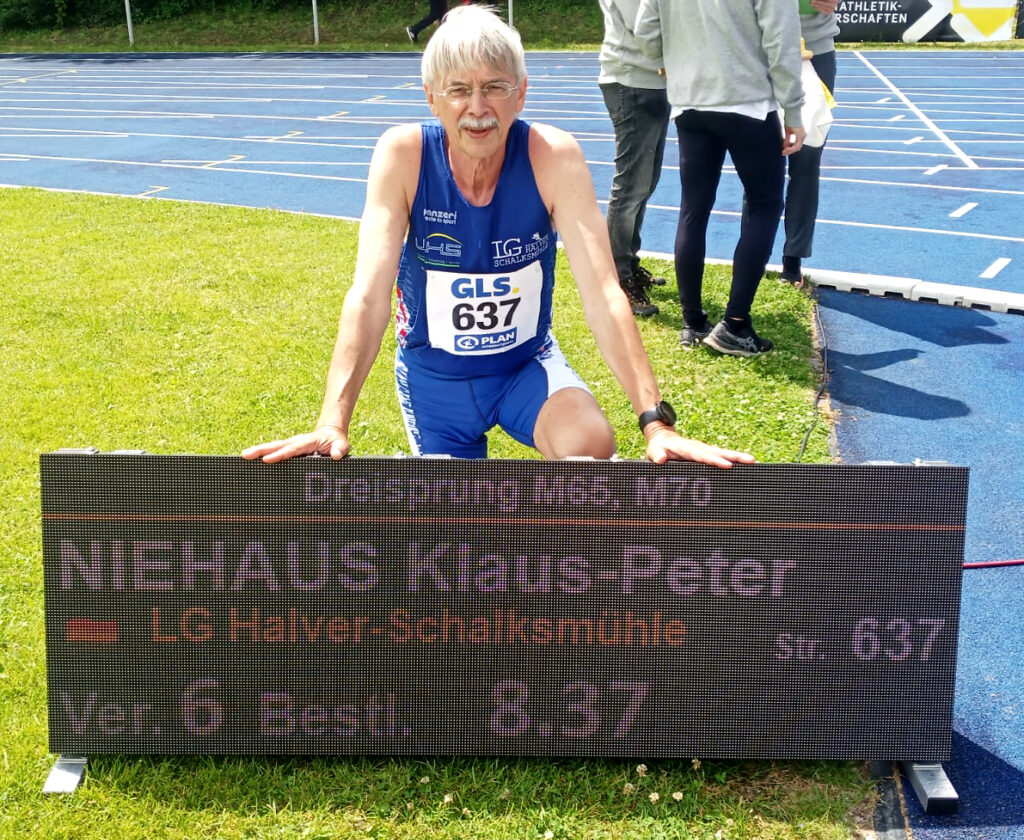 Zwei Bestleistungen für Klaus-Peter Niehaus bei Senioren-DM